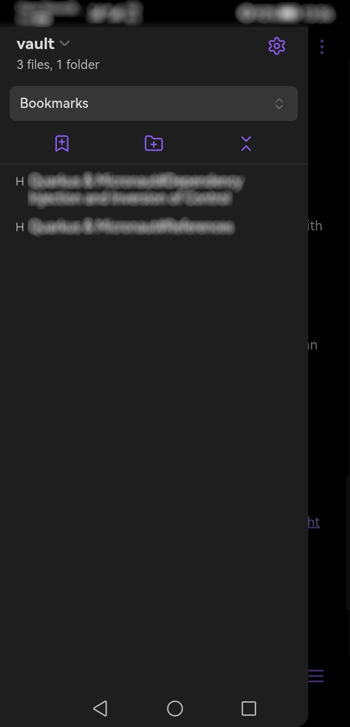 Obsidian - bookmarks explorer